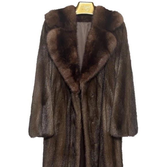 Luxurious full-length fine quality real mink womens fur coat  90's vintage plush - Picture 1 of 2